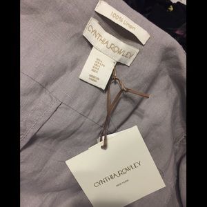 Cynthia Rowley linen wrap waterfall trench coat